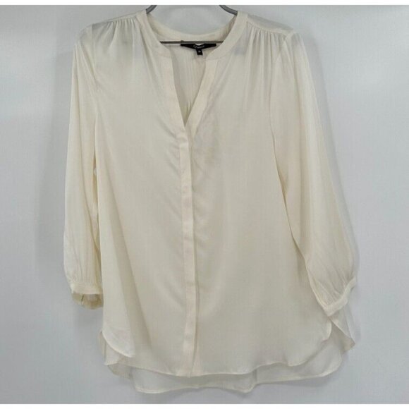 Quince Tops - Quince Ivory Silk Pleat Back Shirt Top Blouse Career sz S Small Women's NWOT